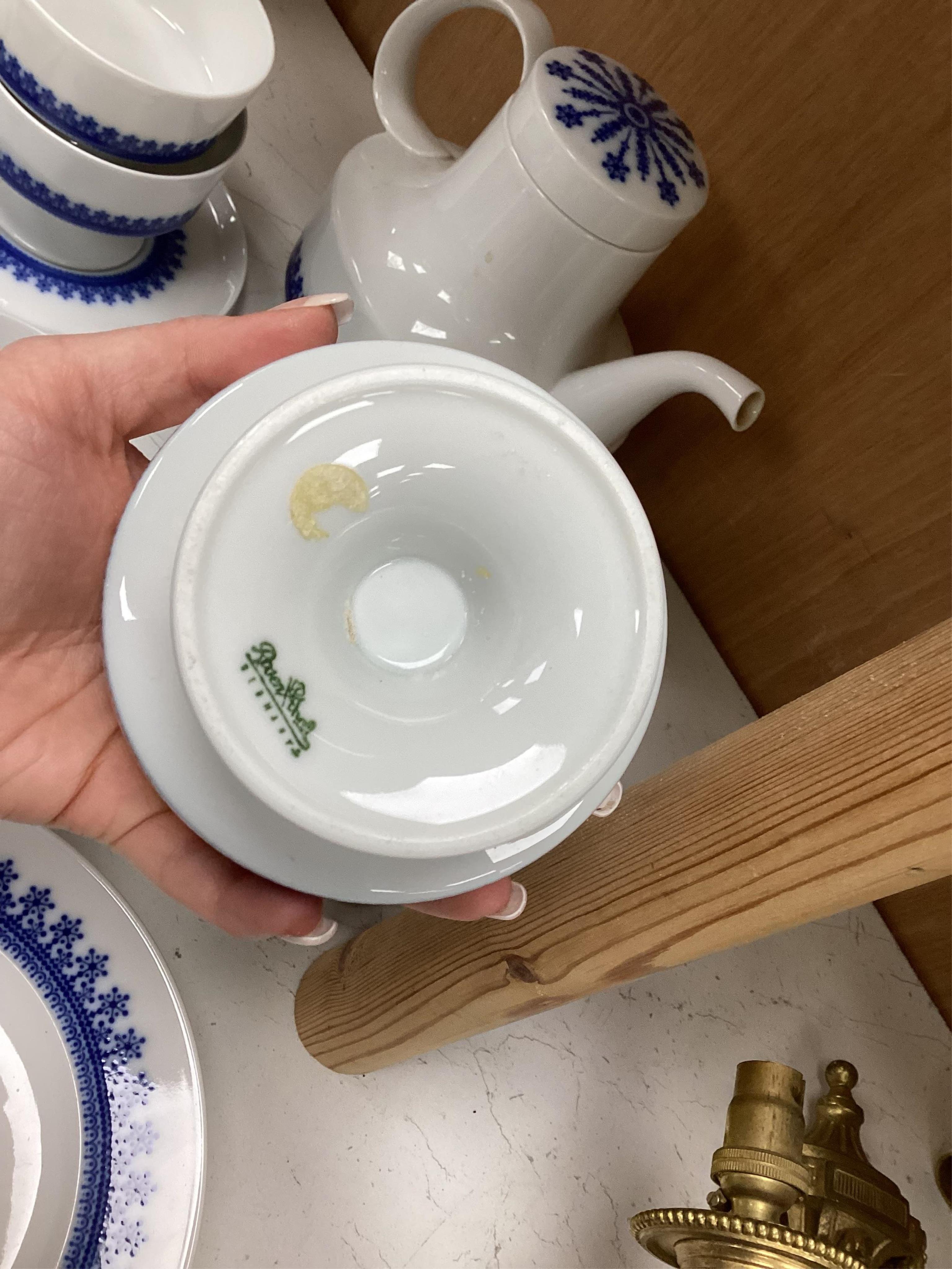 A Tapio Wirkkala for Rosenthal Diadem blue patterned tea set